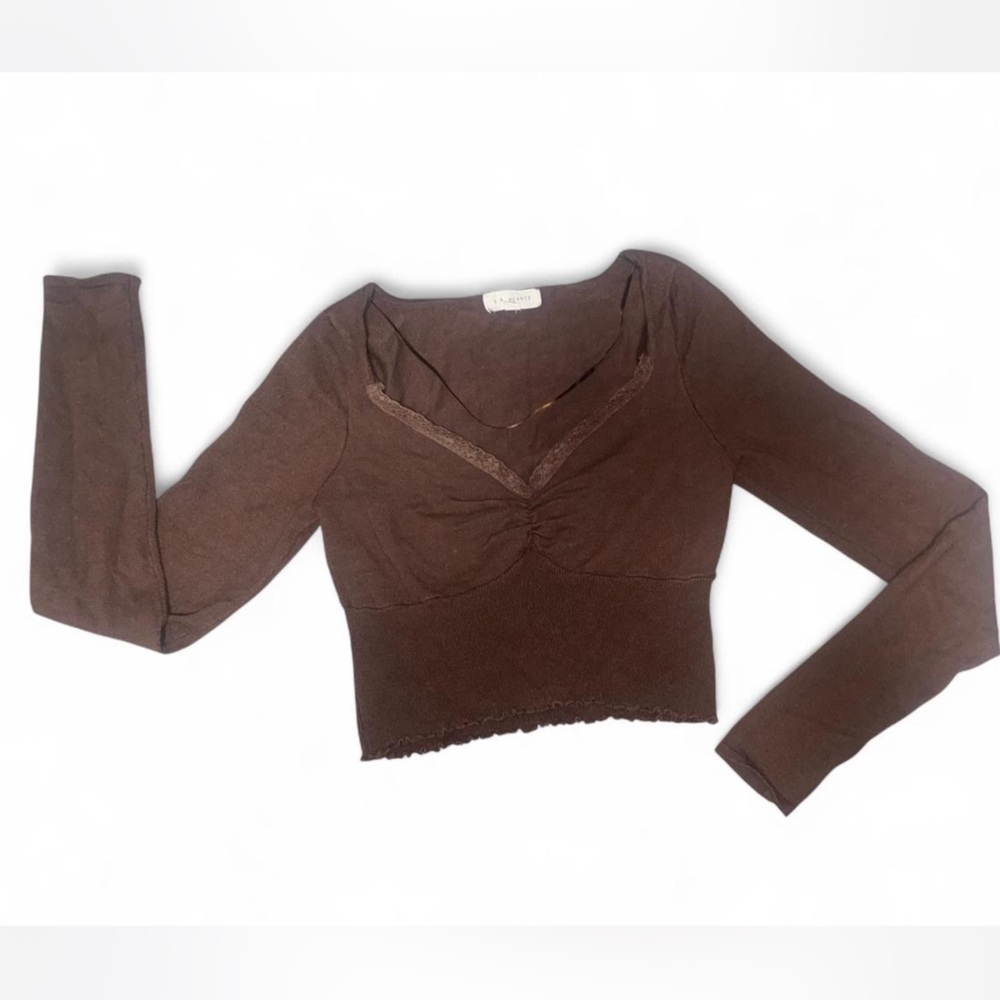 L.A Hearts Brown long sleeve Top